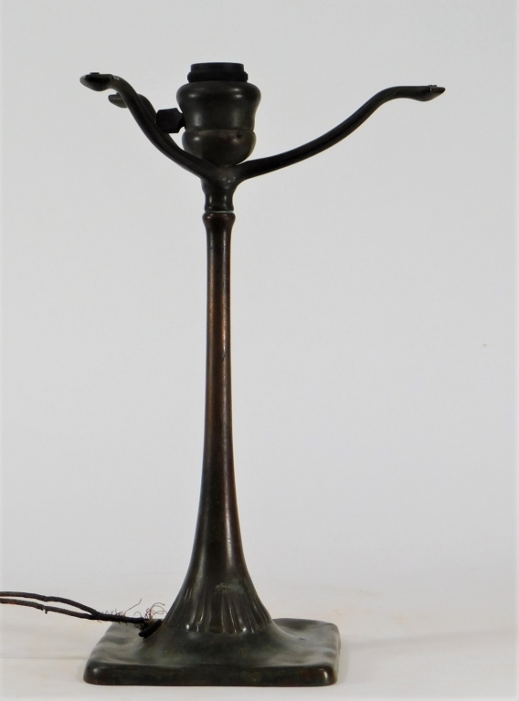 Appraisal: TIFFANY STUDIOS ART NOUVEAU BRONZE TABLE LAMP BASE New York