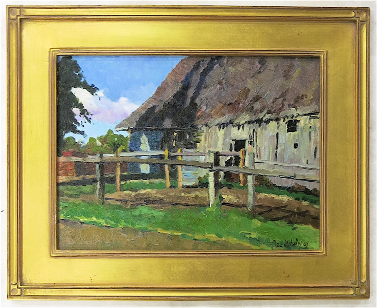 Appraisal: OLEG ULITSKIY OIL ON BOARD Ukraine Washington born Old straw