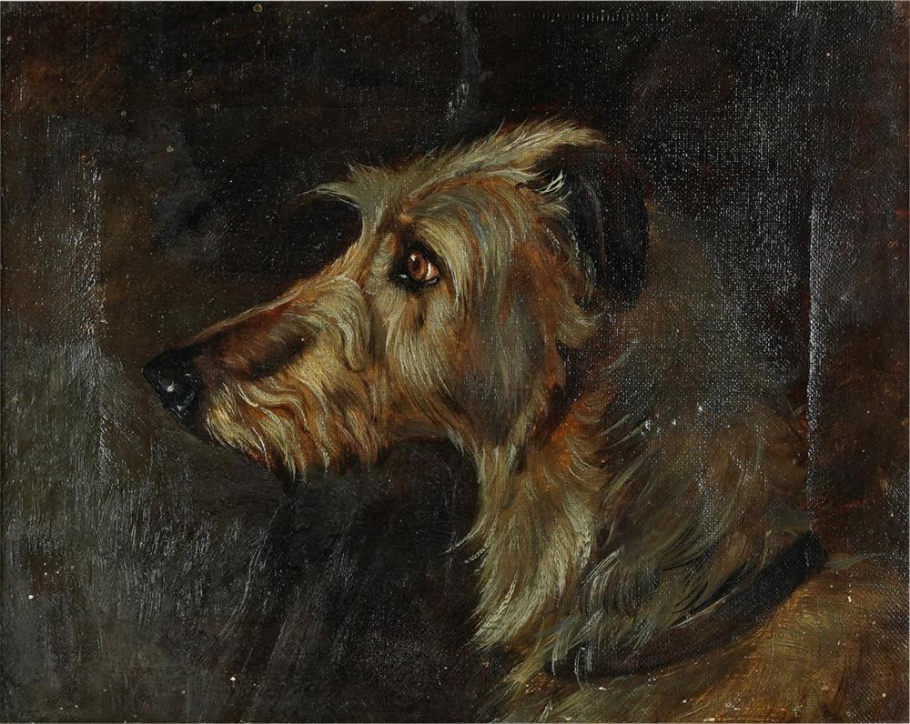 Appraisal: TH CENTURY PORTRAIT OF A DOGoil on canvas unsigned Provenance