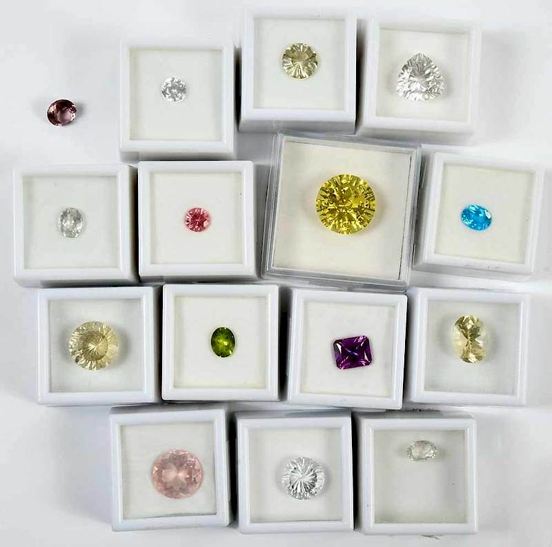 Appraisal: Assorted Loose Gemstones some fancy cuts including white topaz rose