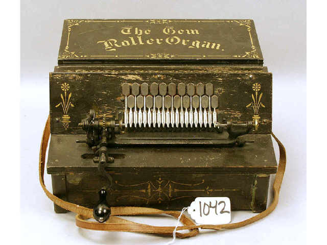 Appraisal: Unique travelling Gem Roller Organ with cylinders simply install cylinder