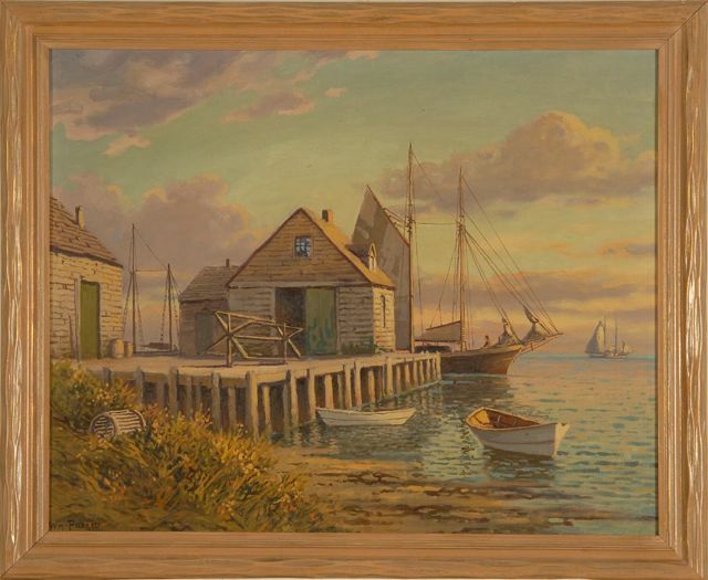 Appraisal: WILLIAM FREDERICK PASKELLAmerican - Harbor scene Signed lower left Wm