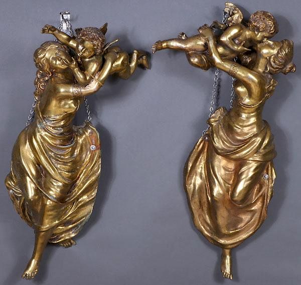 Appraisal: A PAIR OF FIGURAL BRONZES LATE TH EARLY TH C