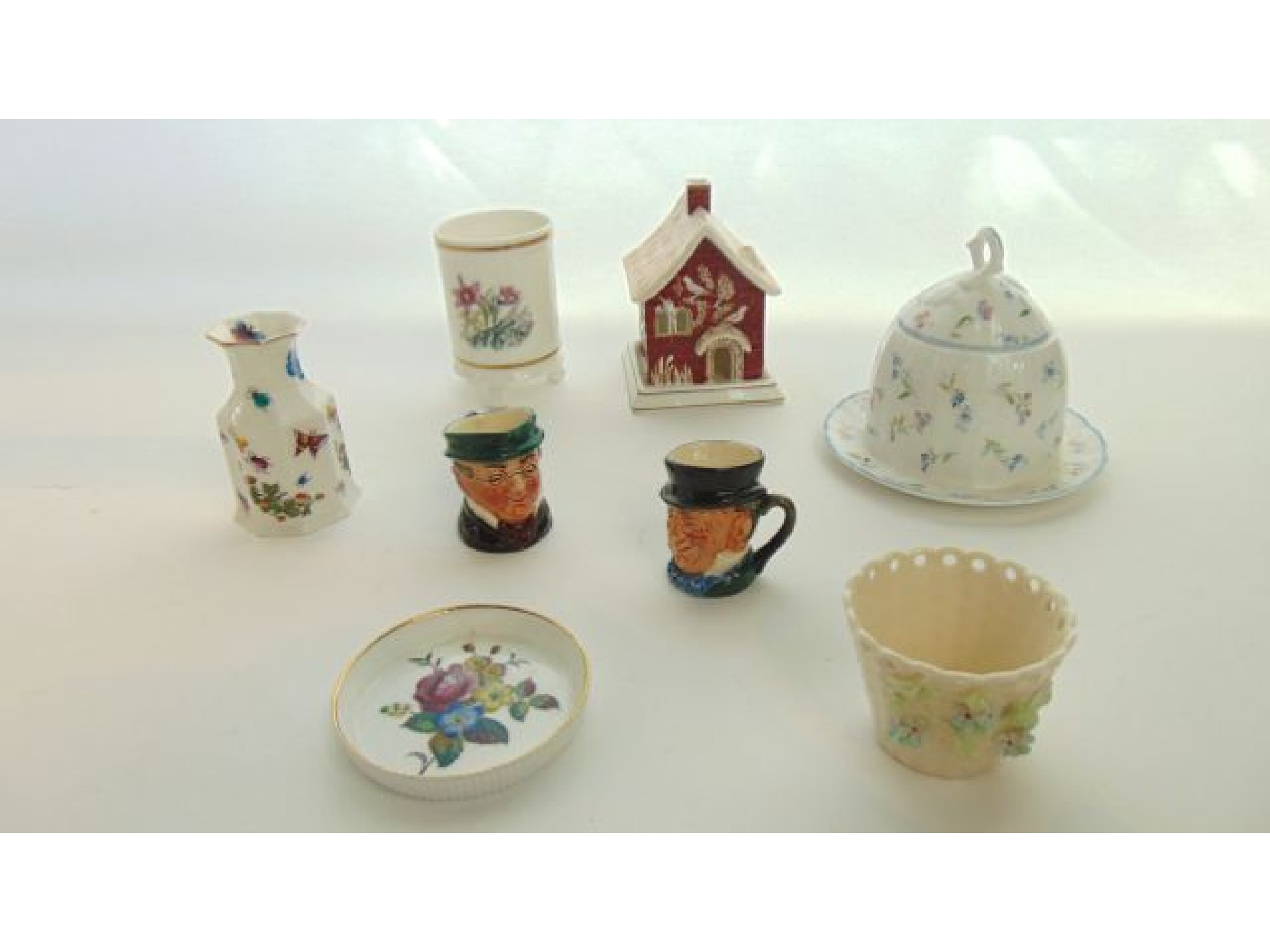 Appraisal: A small collection of ceramics including a Belleek basket with