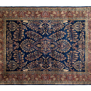 Appraisal: An Indian Persian Design Wool Rug th Century feet inches