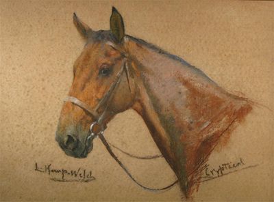 Appraisal: Lucy Elizebeth Kemp-Welch - Study of the racehorse Cryptical Signed