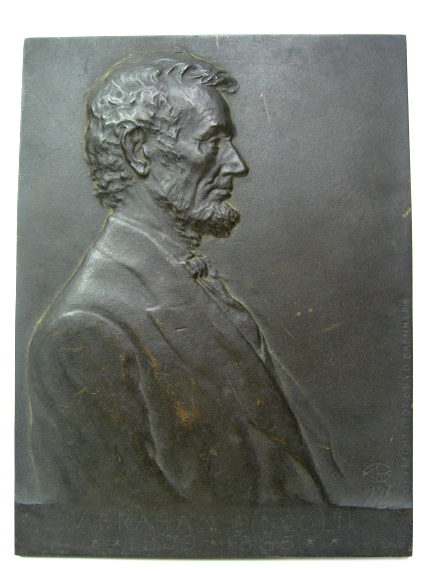 Appraisal: A V D Brenner Bas Relief Bronze Plaque of Abraham