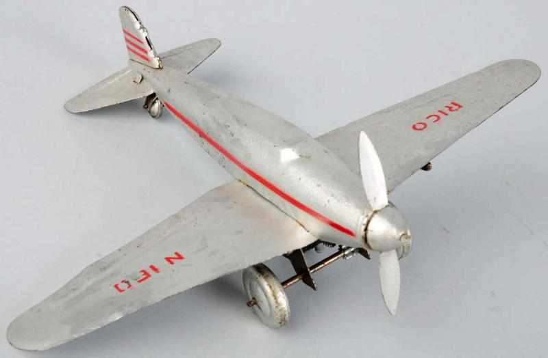 Appraisal: Tin Litho Rico Airplane Wind-Up Toy Spanish Made pre and