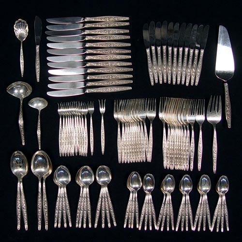 Appraisal: REED BARTON ''RENAISSANCE SCROLL'' STERLING FLATWARE pieces by Reed Barton