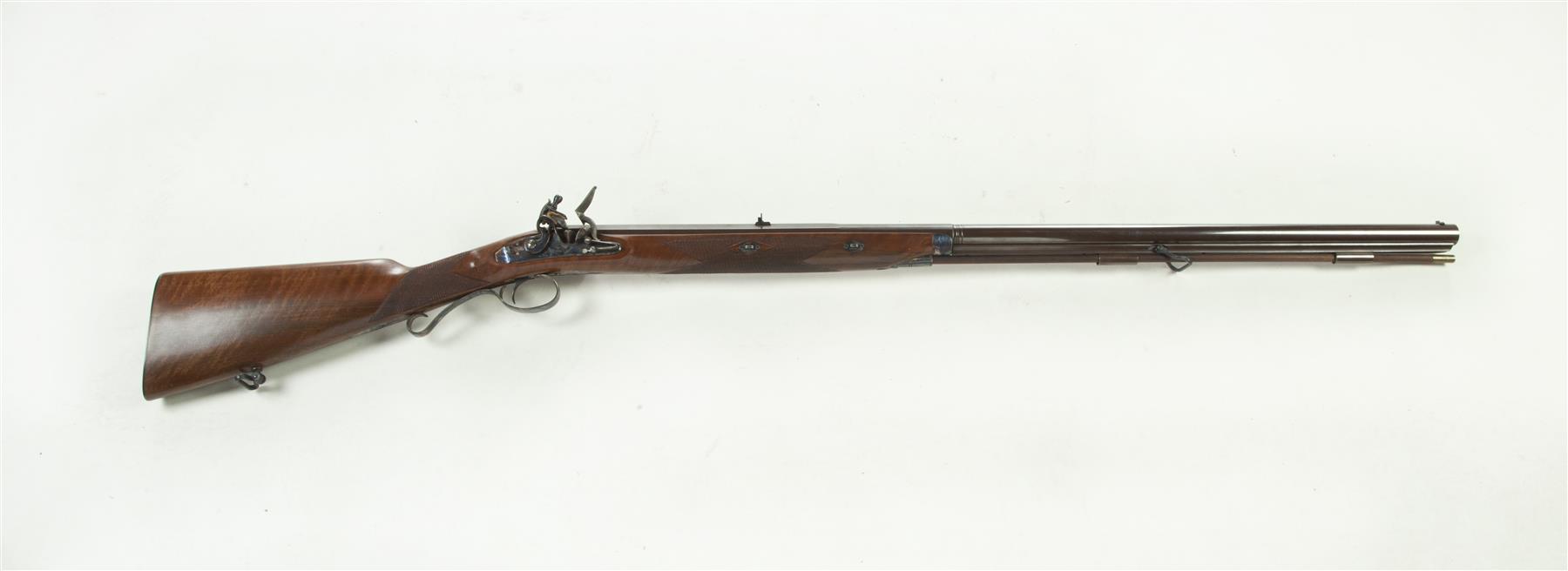 Appraisal: PEDERSOLI MORTIMER CALIBER FLINTLOCK Italy th century Walnut stock with