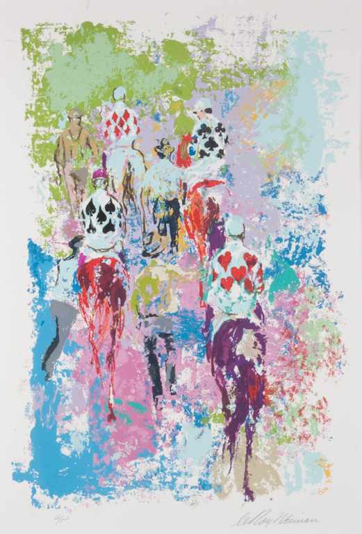 Appraisal: LeRoy Neiman American b ''Four Aces'' color screenprint signed ''LeRoy