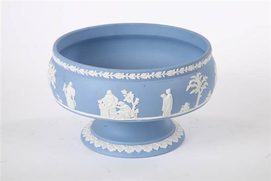 Appraisal: WEDGWOOD COMPOTE Jasperware with raised classical scenes under a leaf