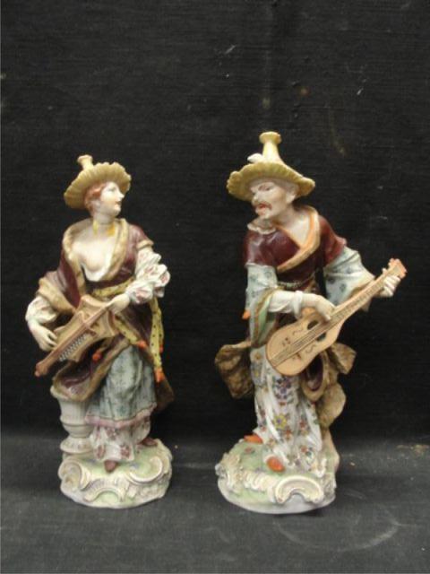 Appraisal: Dresden Porcelain Figures as is-has damage to neck head and