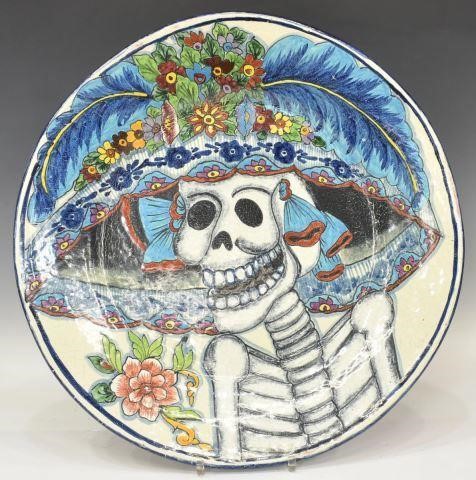 Appraisal: Decorative Talavera tin-glazed earthenware charger Mexico th c Day of