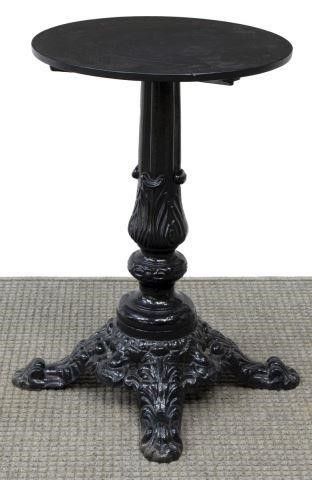 Appraisal: Cast iron bistro table base th c decorative pedestal on