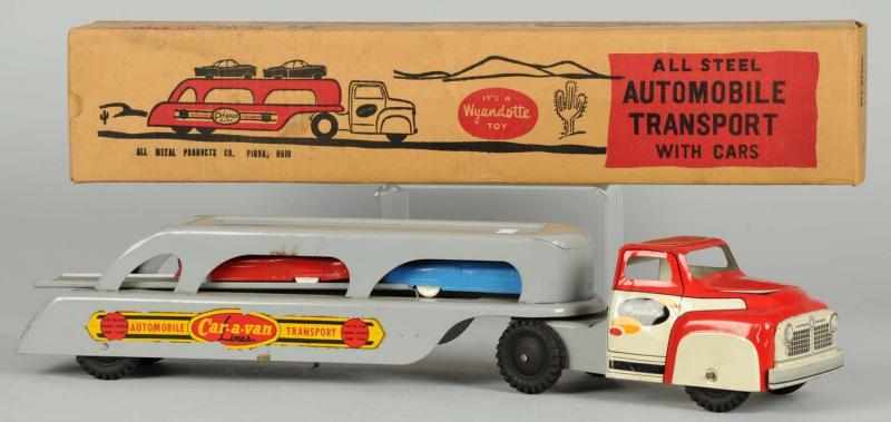 Appraisal: Pressed Steel Wyandotte Car Transport Toy Comes with two plastic