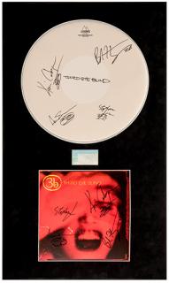 Appraisal: Third Eye Blind Matted Display of Signed Memorabilia Including a