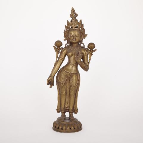 Appraisal: Bronze Figure of Tara Deity in standing positionCondition Good condition