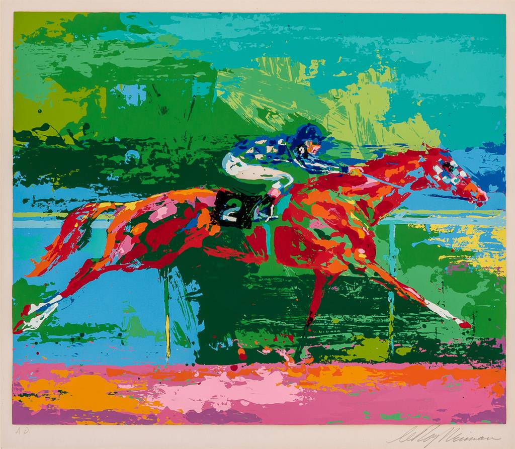 Appraisal: LEROY NEIMAN American - Secretariat serigraph signed Leroy Neiman lower