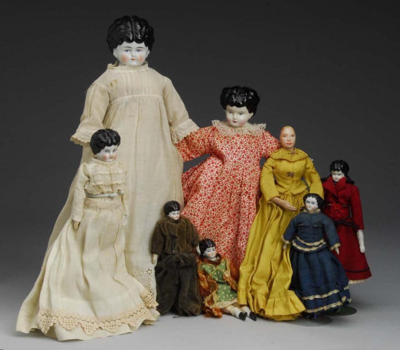 Appraisal: Lot of China Papier-Mache Dolls Description Germany Ca and later