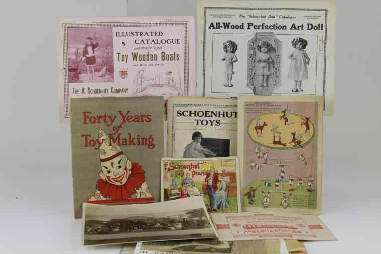 Appraisal: SCHOENHUT CATALOG AND PAPER LOT Extensive ephemera grouping includes Toy