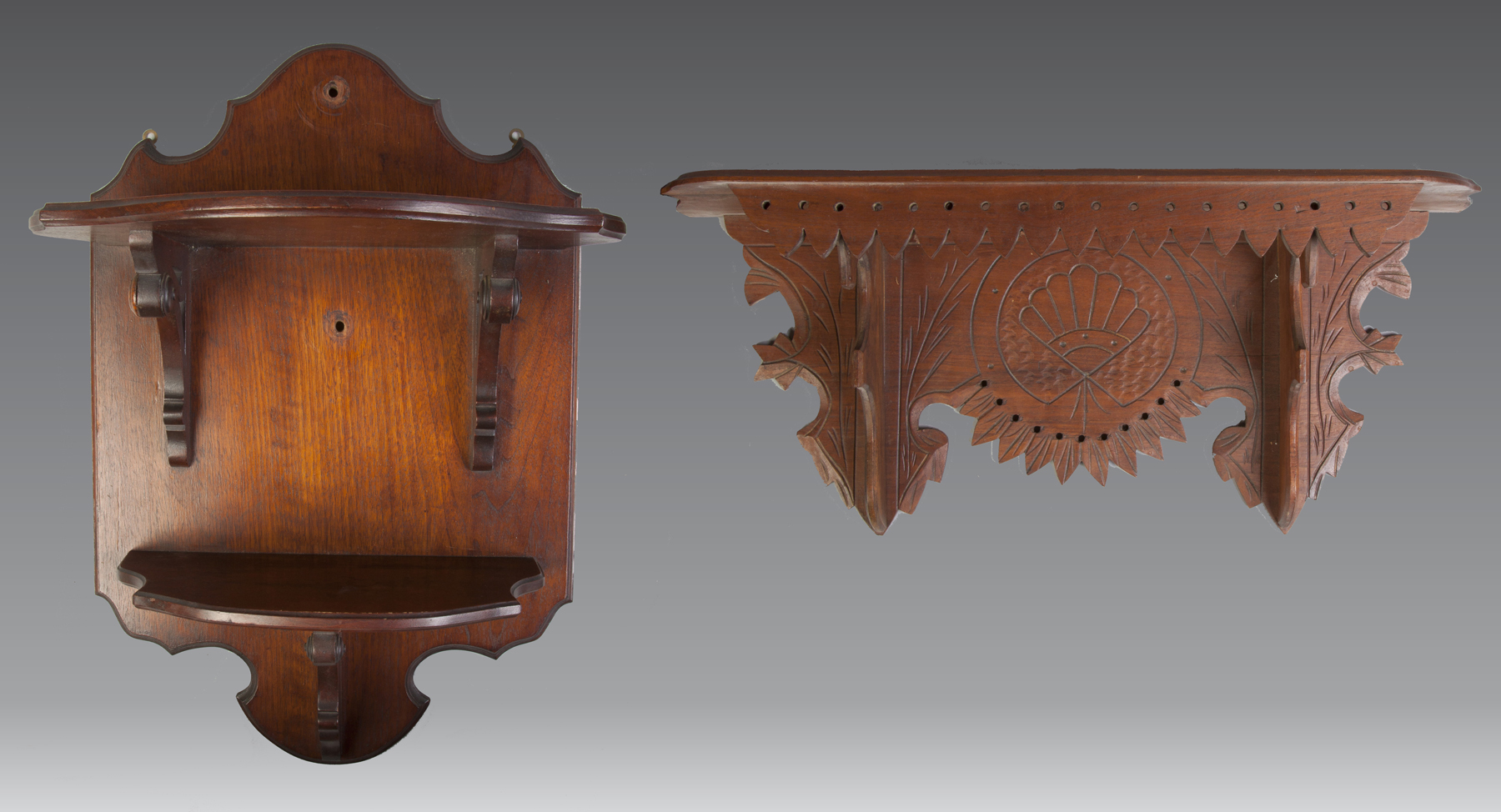 Appraisal: Two Walnut Shelves th cent