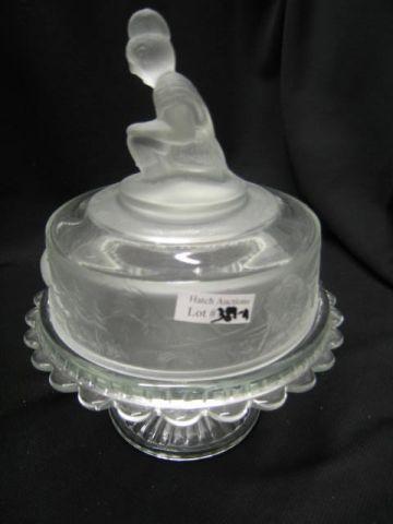 Appraisal: Westward Ho Pattern Glass Compote figural Indian on cover th