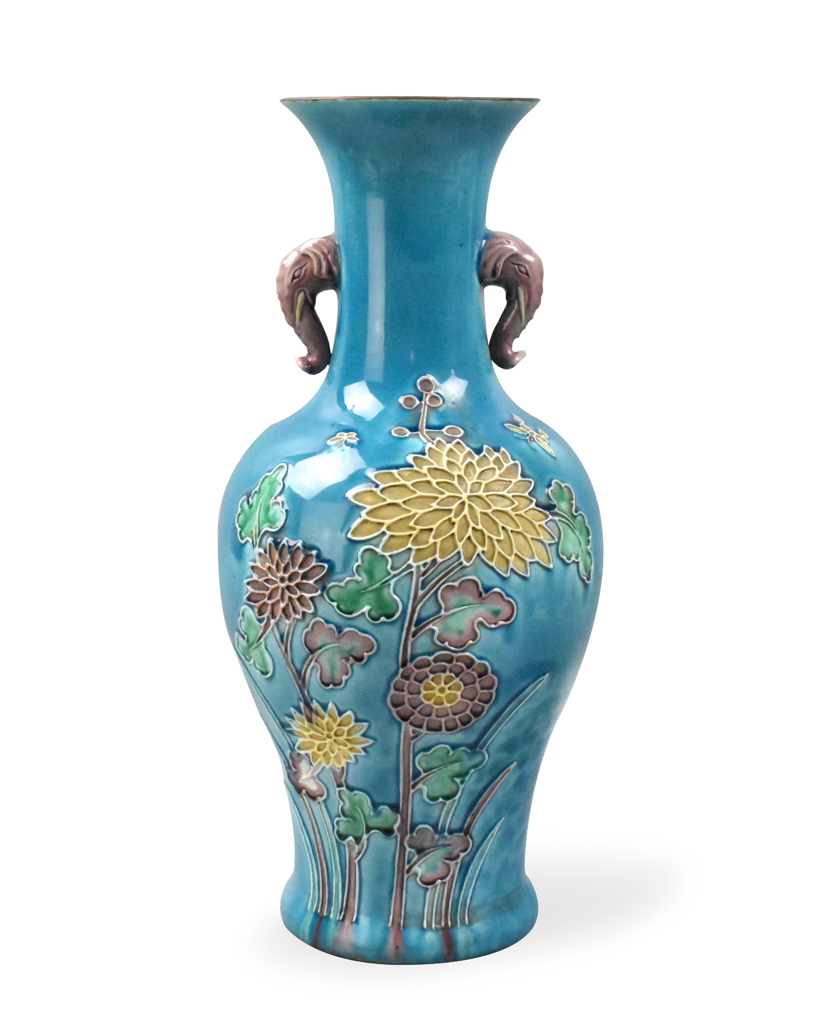 Appraisal: A Chinese peacock sancai glazed vase dating from the th