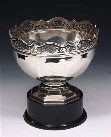 Appraisal: A SILVER PUNCH BOWL with panelled sides and with a