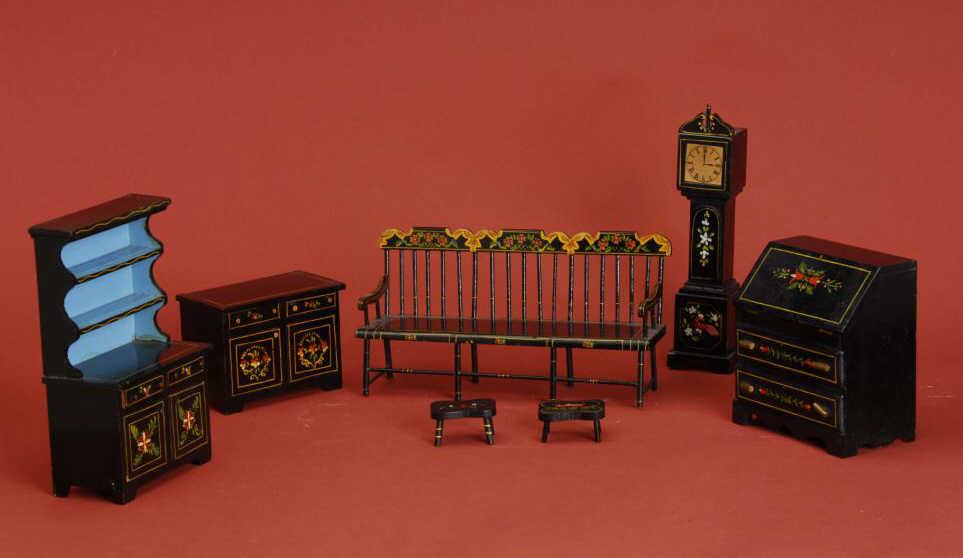 Appraisal: Seven Piece Pa Dutch Painted Furniture Set Seven pieces of