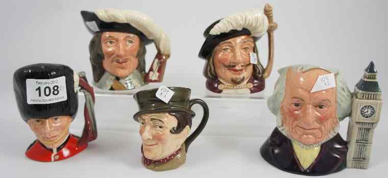 Appraisal: Royal Doulton Small Character Jugs D'Artagnan D Porthos D The