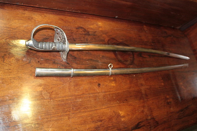 Appraisal: A TH CENTURY AUSTRIAN CAVALRY SWORD with scabbard cm