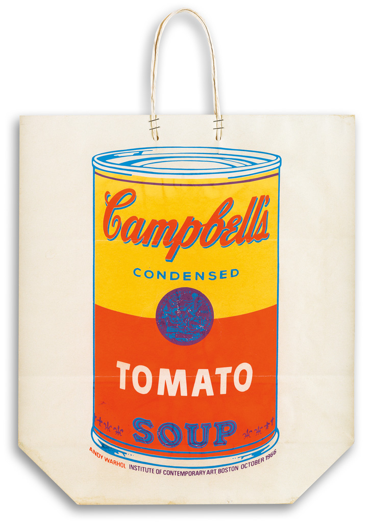 Appraisal: ANDY WARHOL Campbell's Soup Can on a Shopping Bag Color