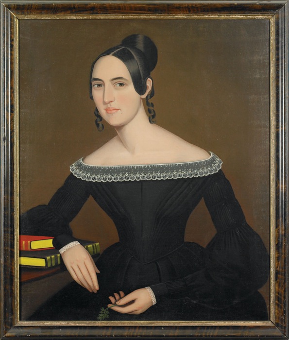 Appraisal: AMMI PHILLIPS - HALF LENGTH PORTRAIT OF JEANETTE PAINE CIRCA