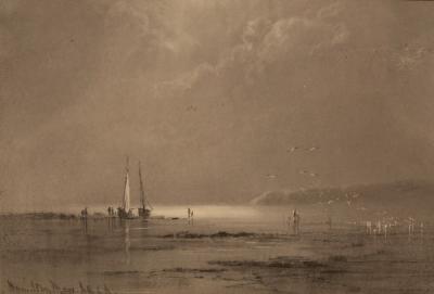 Appraisal: Hamilton Maw A Calm Sea signed pen and ink heightened