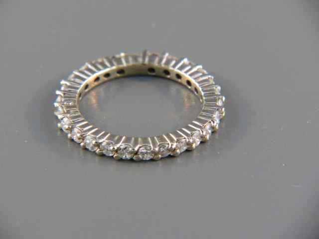 Appraisal: Diamond Eternity Band round diamonds totaling carat in k white