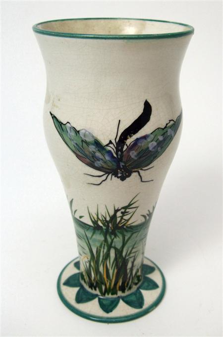 Appraisal: WEMYSS MAY VASE EARLY TH CENTURY decorated by James Sharp