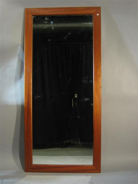 Appraisal: MODERN MAHOGANY FRAMED MIRROR h w d in