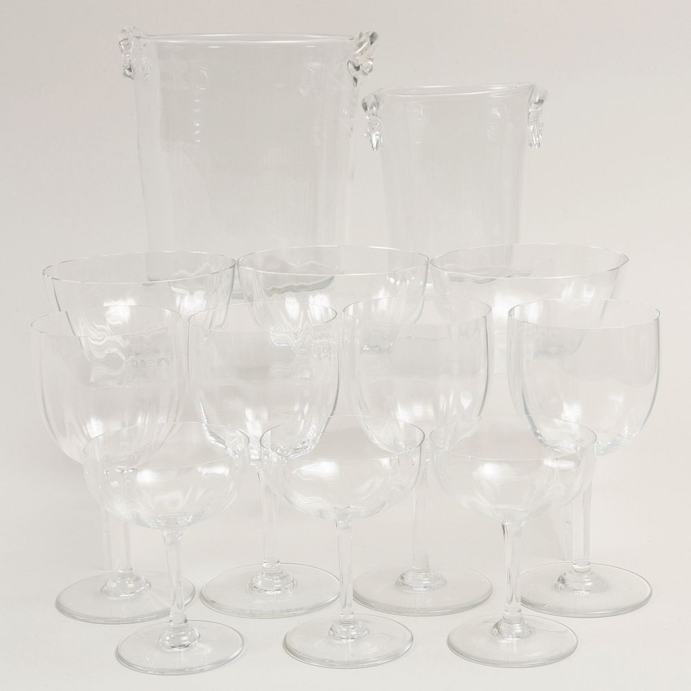 Appraisal: Baccarat Glass Part Stemware Service Acid stamp Comprising Twelve wine