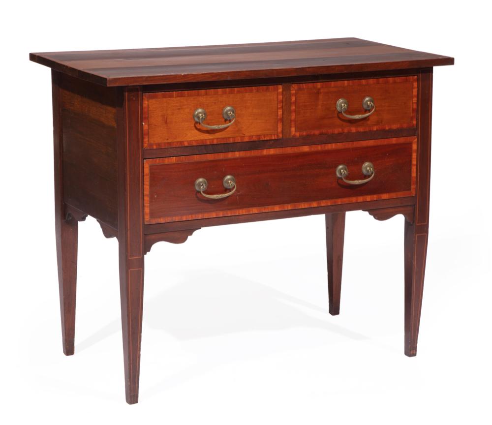 Appraisal: American Federal or English Banded and Inlaid Santo Domingo Mahogany