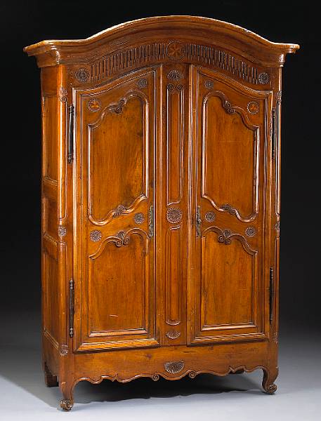 Appraisal: A Louis XV inlaid walnut armoire third quarter th century