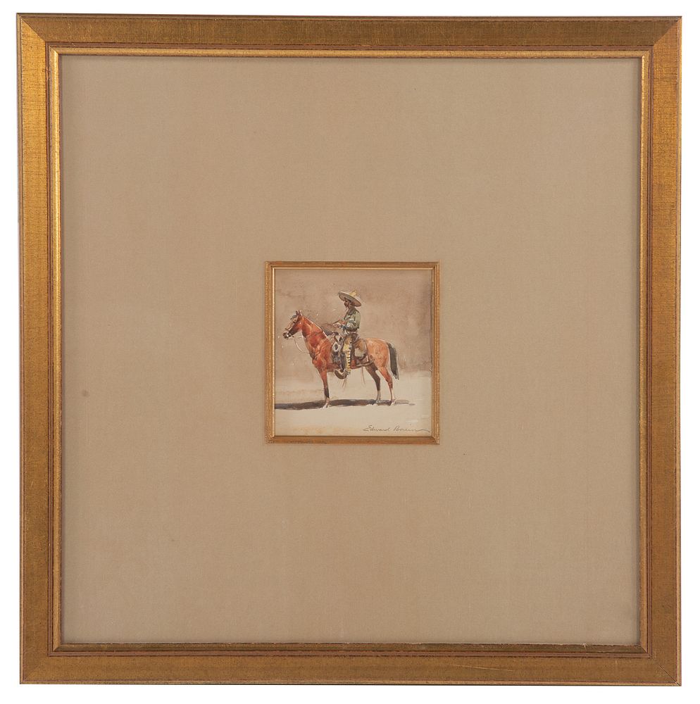 Appraisal: Edward Borein Vaquero on Horseback Watercolor American - Watercolor on