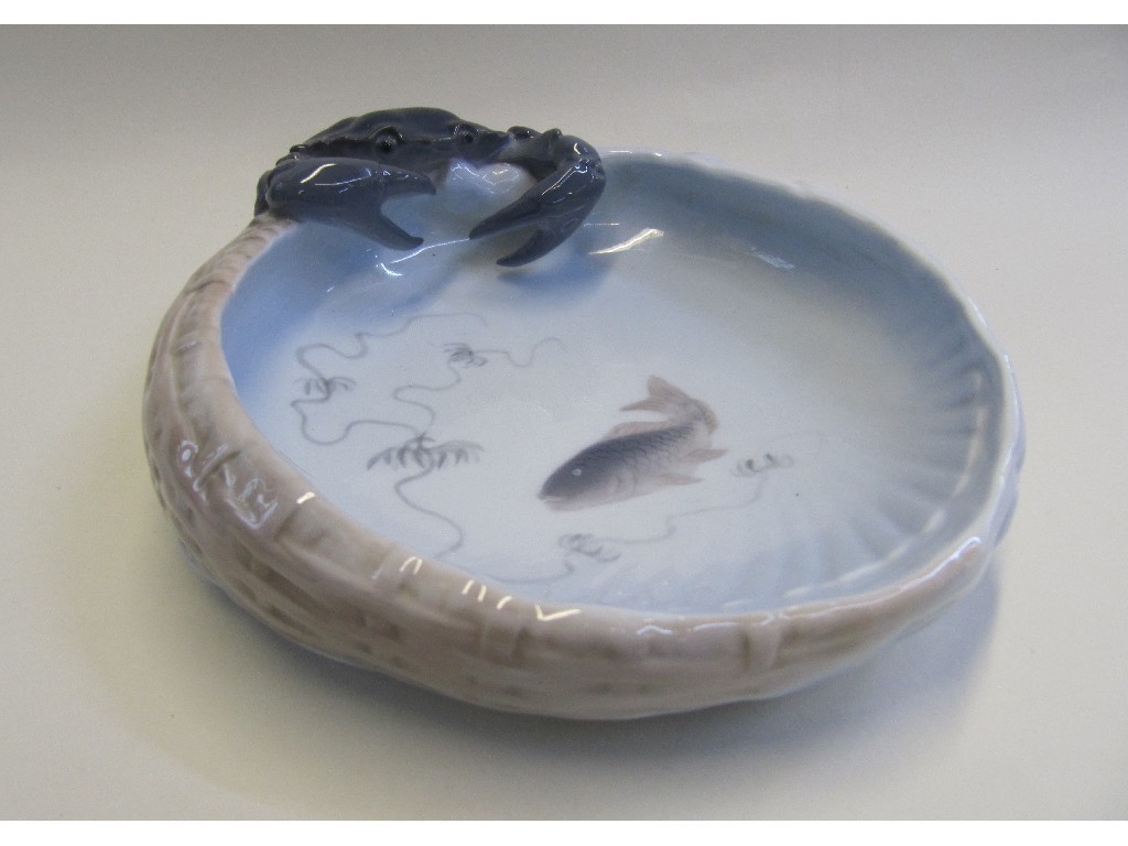 Appraisal: Royal Copenhagen dish decorated with a crab no