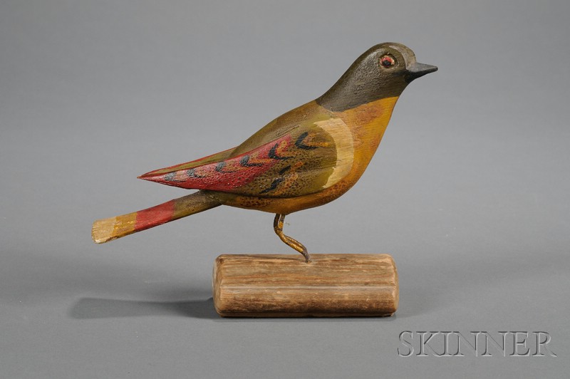 Appraisal: Carved and Fancifully Painted Wooden Bird Figure probably Charles Hart