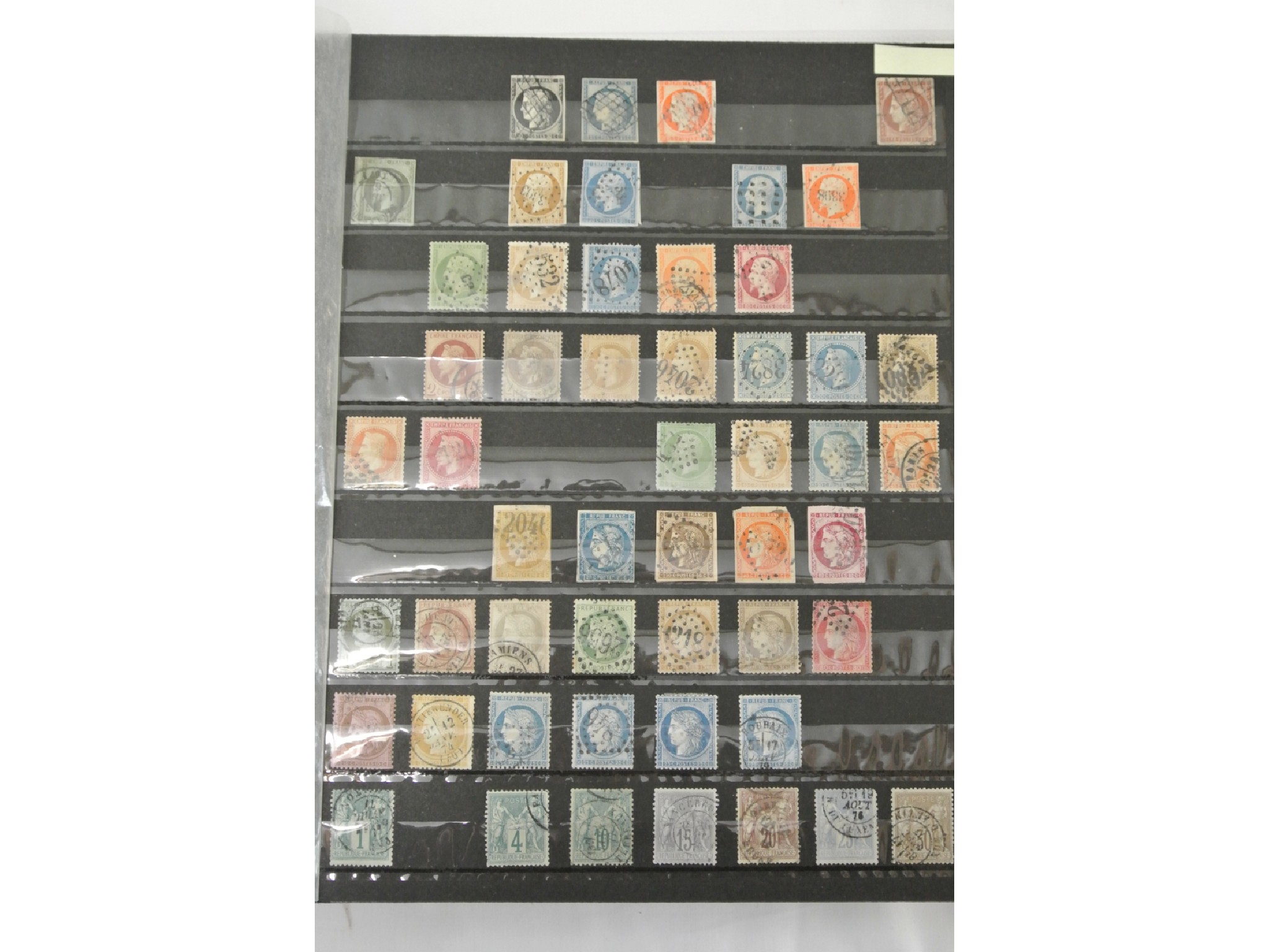 Appraisal: A collection of used stamps from France in a Briefmarken