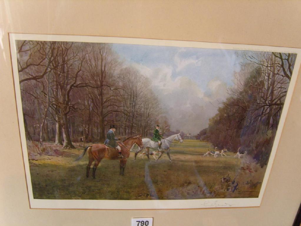 Appraisal: A signed coloured print after Lionel Edwards showing the Beaufort