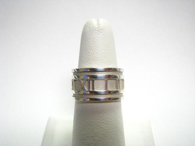 Appraisal: Tiffany Sterling Silver Atlas Ring size with Tiffany pouch