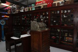 Appraisal: A complete drug store mahogany interior that Mr Choo Choo