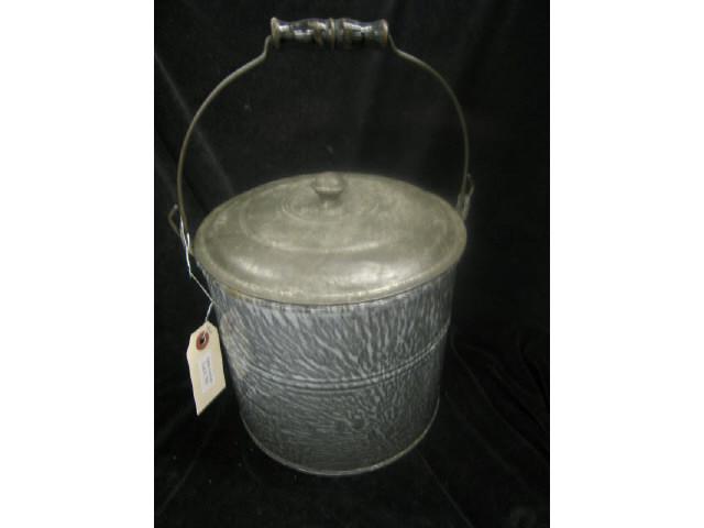 Appraisal: Graniteware Pail with Tin Cover