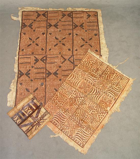 Appraisal: Tapa Cloth Barkcloth Probably Samoan origin Made from the inner